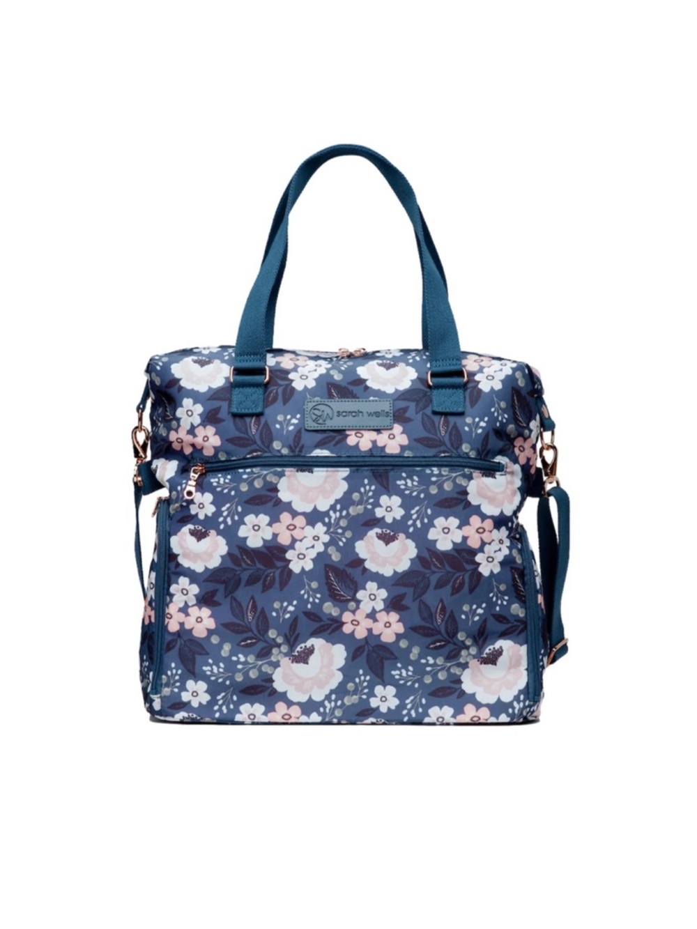 Sarah Wells Lizzie Pump Bag Navy Floral